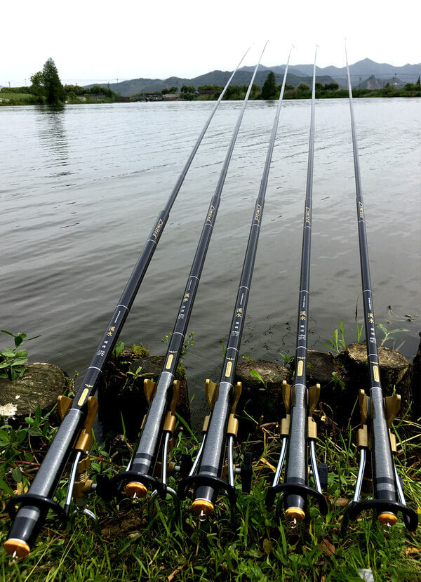 Vara de Pesca Fibra de Carbono Telescópica Ultra Leve