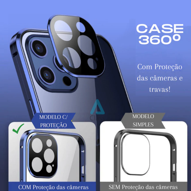 Case p/ iPhone Magnética Blindada c/ Proteção 360º